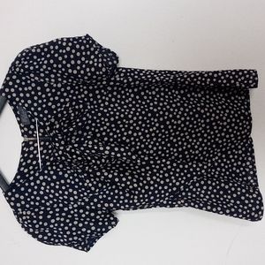 Costa Blanca Collection polkadot bow s/sleeve blouse